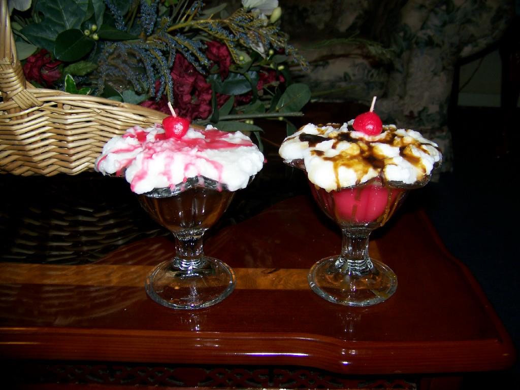 Ice Cream Sundae Candles Wide
